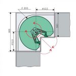 Draaiplateau Revo 90° Tablar 900 mm - Chroom 4